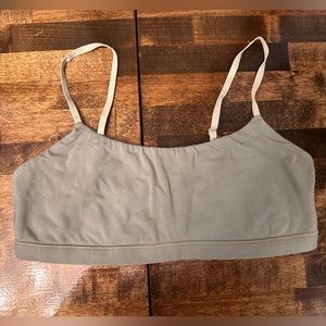 SKIMS Cotton Jersey Scoop Bralette L- Mineral